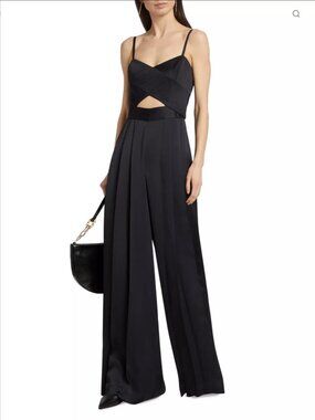 Ramy Brook Malissa Cut-Out Wide-Leg Jumpsuit NWT Size 14